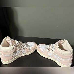 Nike Women's High-Top Sneakers in Pink and Cream
